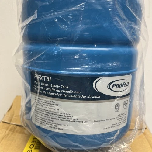 ProFlo PFXT5I Water heater Safety Tank Blue Steel 2.1 Gallons New Open Box - Picture 3 of 4