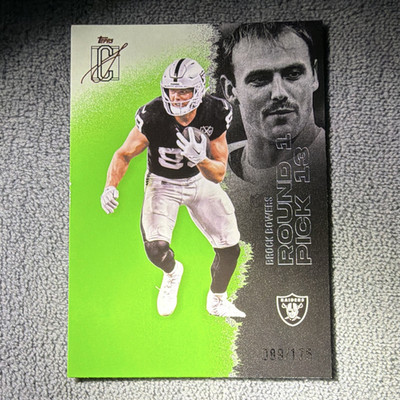 2025 Topps Signature Class Brock Bowers JERSEY MATCH Lime #/175 (1/1)