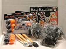 Lot Of Halloween Items Kolorae Mini Cups, Ping Pong Balls, Magnets, Utensils