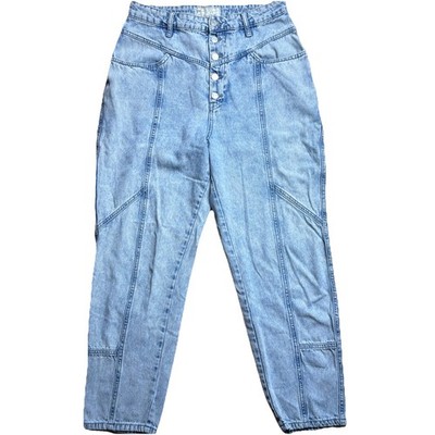 Free People Button Fly Acid Was Mom Jeans 30