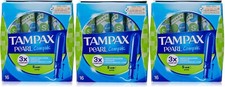 Image of 48 x Tampax Pearl Compact Super Applicator, Tampon for Comfort & Protection