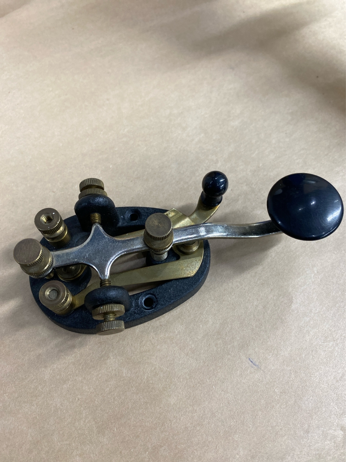 Wm M Nye Speed X telegraph Morse Code Ham Radio Straight Key Untested