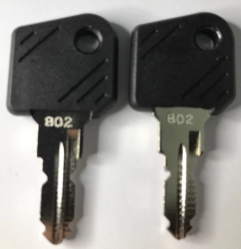 2x IGNITION KEY 802 - FORKLIFT FORKLIFT ANT - LIME - E16 - L12 KEY