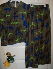 Carter's Dinosaur 2 Piece Set Long Pajama PJ Flame Resistant Boys Size 4 NWT