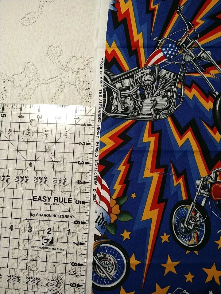 Alexander Henry BORN TO RIDE Motorcycles Choppers Flags Lightning 2002 HTF RARE - Image 2 of 3