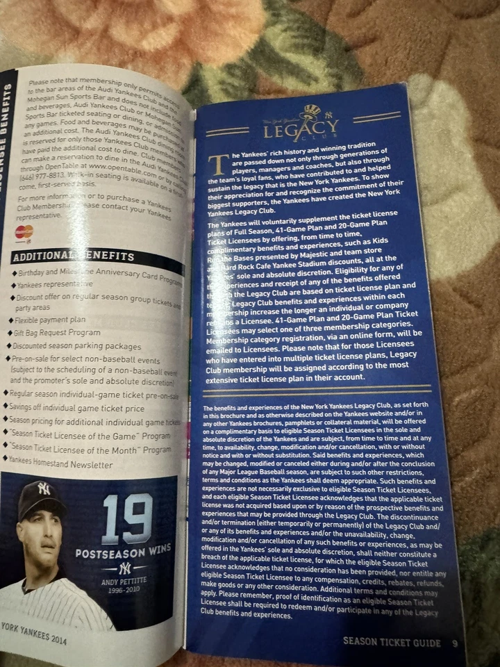 NEW YORK YANKEES 2014 Season TICKET I GUIDE 200 Post Season Hits D.Jeter - Изображение 4 из 4