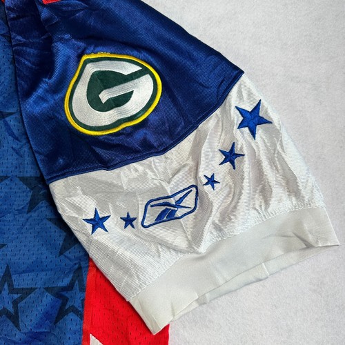 Reebok Green Bay Packers NFL Jersey Men's 52 Blue Brett Favre #4 2008 Pro Bowl - Picture 7 of 12