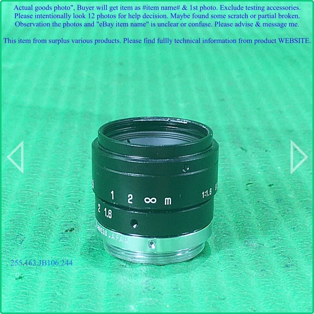 TAMRON 25mm 11.8 Dia'25.5, CMount TV Lens Japan as photo, U69236. eBay