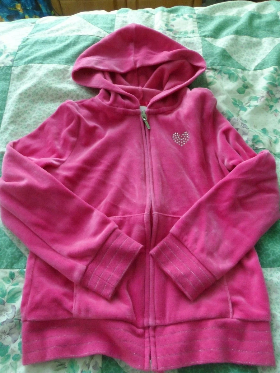 Pink heart velour jacket hot sale