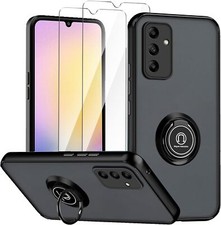 For Samsung Galaxy A55 5G Case Kickstand Shockproof Ring Cover &Screen Protector