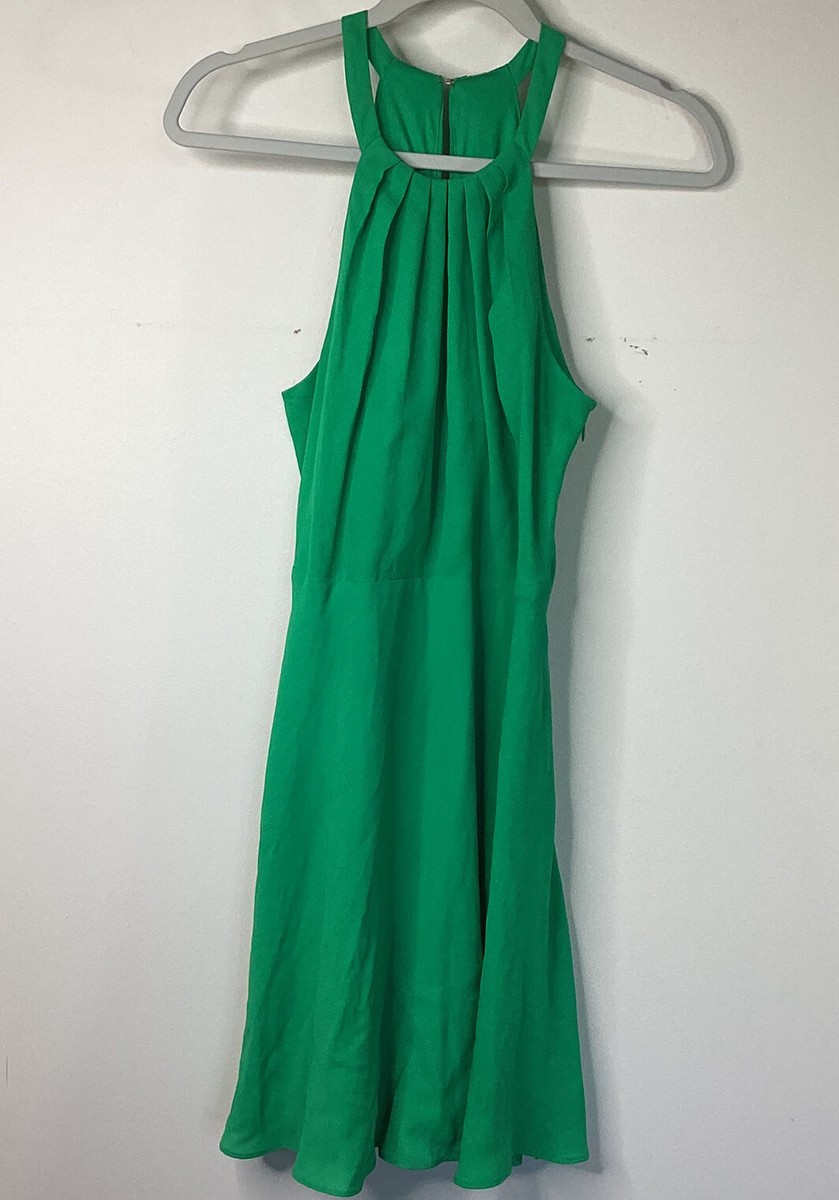 express flowy dress Express Sheer Green Flowy Swing Sleeveless Midi Dress