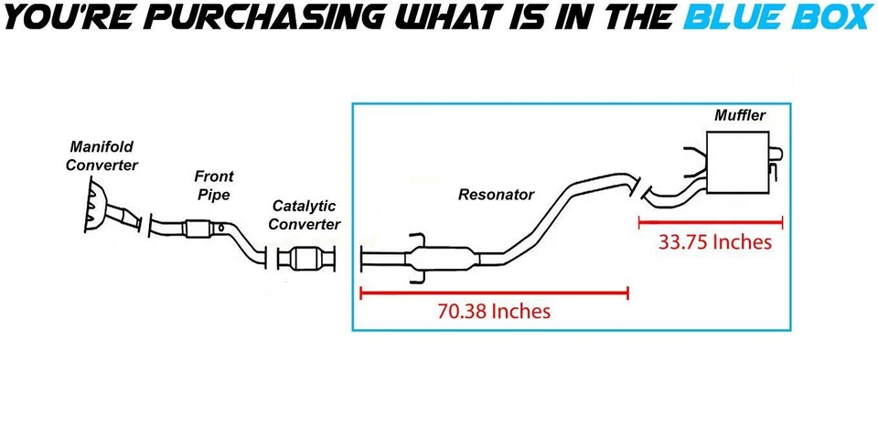 Kit de sistema de escape trasero Cat se adapta a: 2004-2008 Kia Spectra 2,0 L emisiones federales Foto 2 de 4