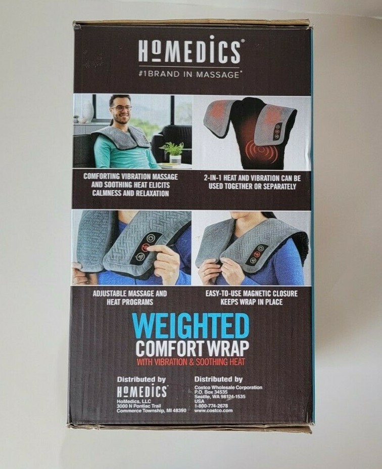 HoMedics Weighted Comfort Massage Wrap w/ Soothing Heat & Vibration