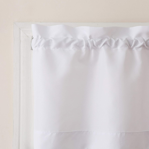 Martine Microfiber Semi-Sheer Rod Pocket Kitchen Curtain Valance and Tiers Set, - Picture 2 of 13