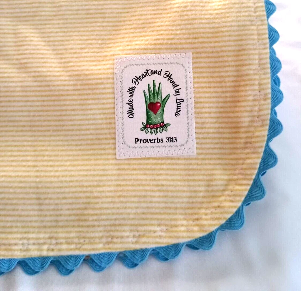 DE COLECCIÓN ARCA DE NOÉ AZUL HECHA CON CORAZÓN Y MANO POR LAURA MANTA DE CUNA DE BEBÉ TIRO Foto 4 de 4