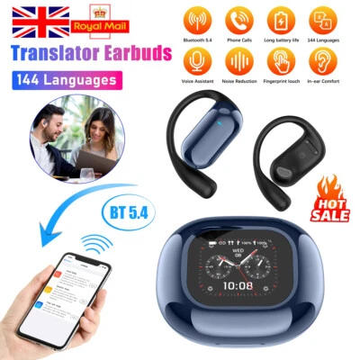Bluetooth Earbuds Voice Translator Wireless Earphones 144 Languages Translation