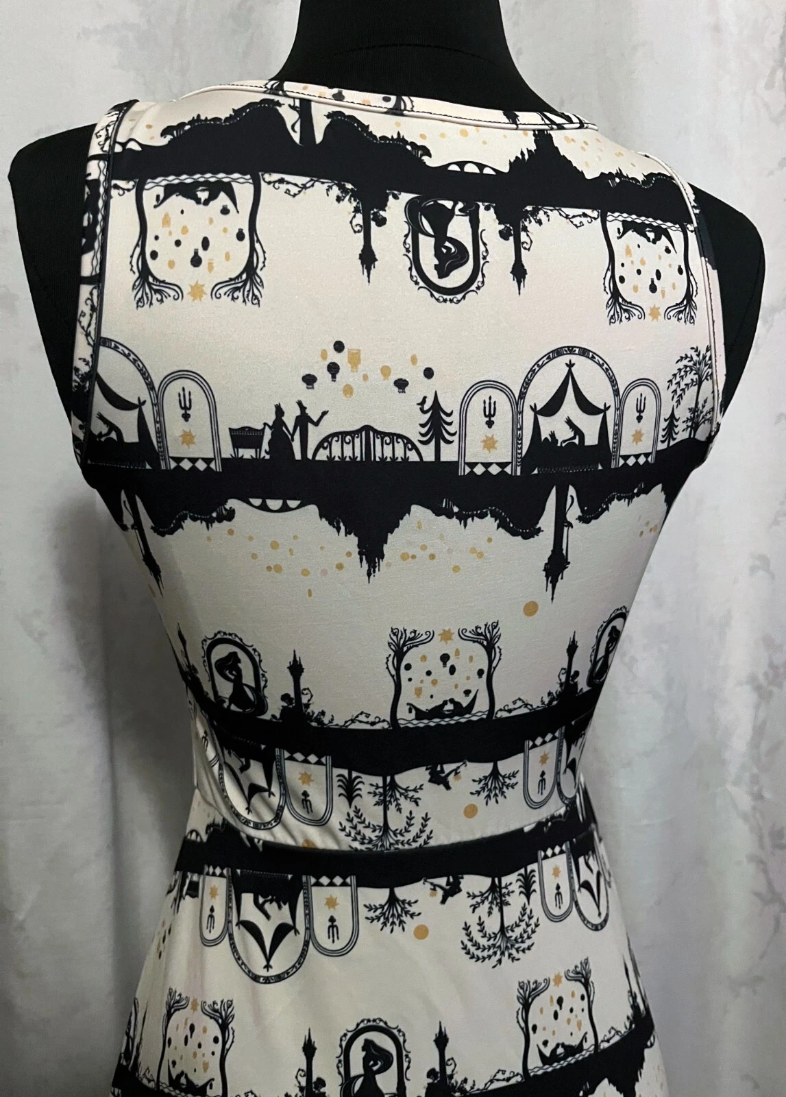 S Disney Tangled Rapunzel Print Skater Dress