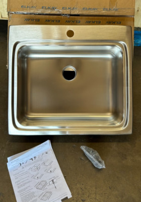 Elkay LRAD252265PD1 - 25'' x 22'' x 6-1/2'' Single Bowl SS Drop-in ADA Kitchen Sink
