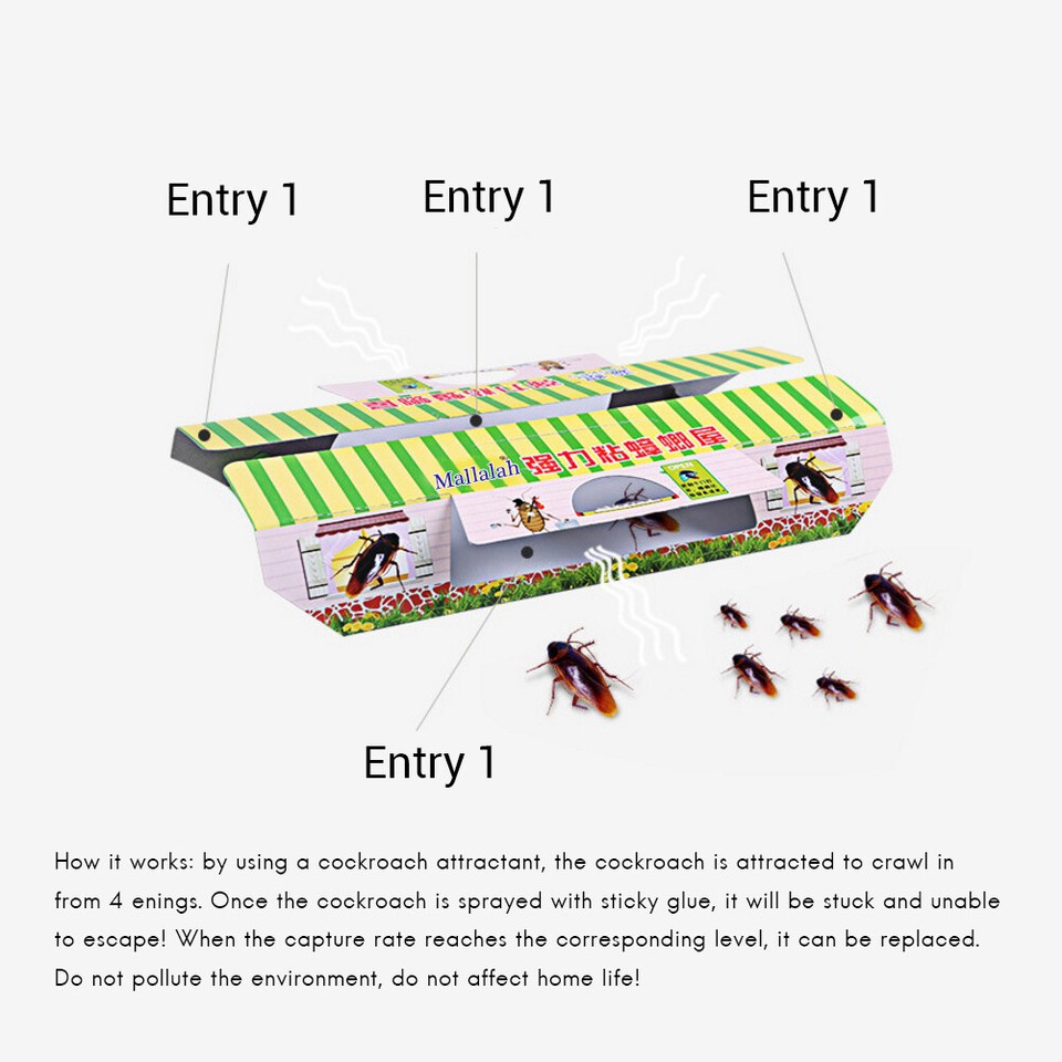 10x Ungeziefer köder Falle im Haushalt & Garten Kakerlaken Schaben DE