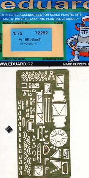 Eduard Fieseler Fi-156 Storch Interior Exterior ÄTzteile 1:72 Modell-Bausatz Kit-image