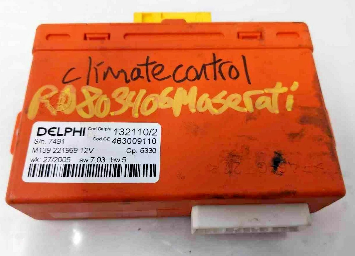 2006 MASERATI QUATTROPORTE CLIMATE CONTROL MODULE TEMPERATURE 1321102 221969 06