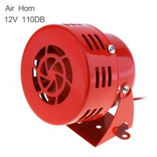 Universal 12v Car Truck Driven Air Raid Siren Alarm Loud Sound Speaker Horn Red
