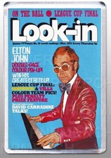 LOOK-IN ELTON JOHN LARGE FRIDGE MAGNET (a) 65mm x 95mm 