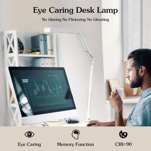 LED Desk Lamp, Manicure Table Lamp, 16" Lamp Head, Dimmable Eye-Caring Drafting - Picture 5 of 8