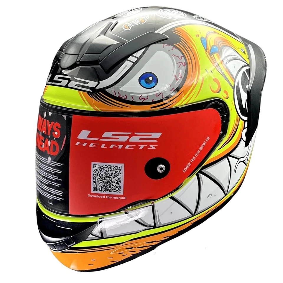 LS2 Helmet FF352 "Rookie  Rampage Gloss Fluo Yellow" - Image 2 of 4