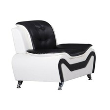 Poltrona Veneto 1 pezzo set soggiorno 2 toni bianco e nero nuova con scatola