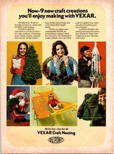 Vexar Craft Netting Du Pont Original Vintage Print Ad 1983