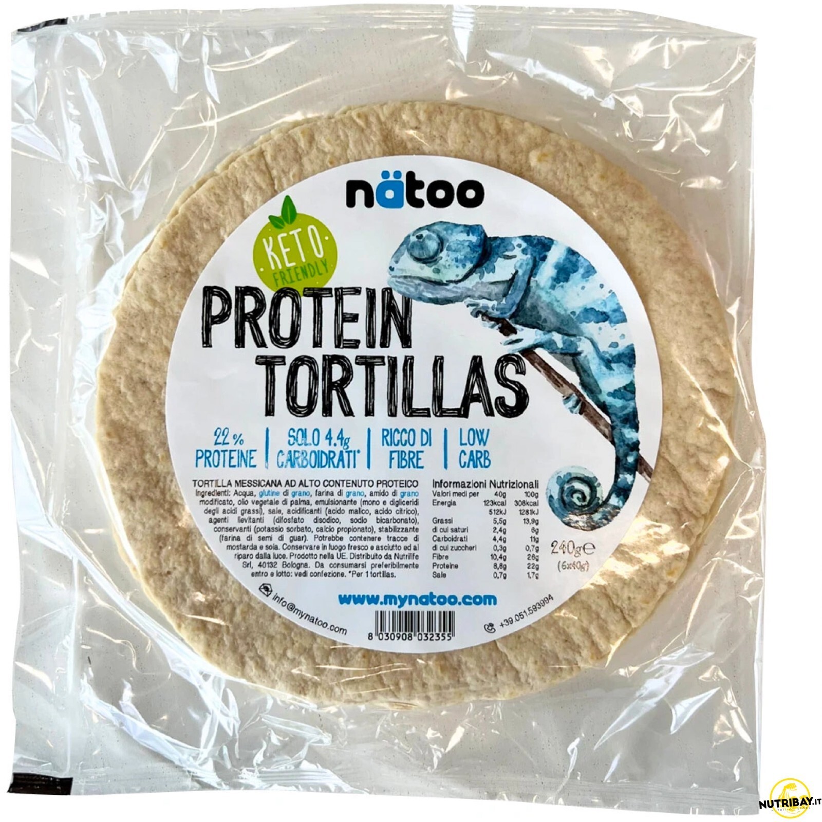 Natoo Protein Tortillas Keto Friendly - 6 confezioni da 40 gr