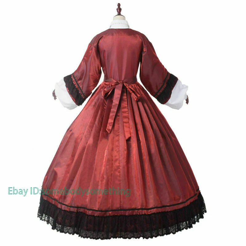 Women Ball Gown 18th Century Long Dress Historical American Civil War Dress - Image 3 of 4