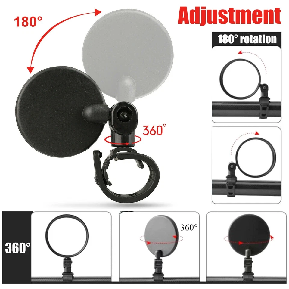 ЛОТ ТОВАРОВ Велосипедное Зеркало Вращающееся Круглое MTB Дорожный Руль Велосипед Стекло Заднего Вида Велоспорт - Изображение 3 из 4