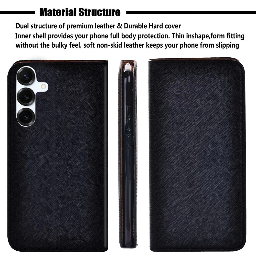 PU Leather Stand Phone Cover Case For Samsung Galaxy S8/S20/S21/S22/S23/S24/S25 - Picture 2 of 14