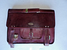 Laptop Messenger Briefcase Bag Satchel Men's Genuine Handmade Leather; aS
