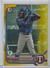 DANYER CUEVA 2022 Bowman Draft 1ST Edition Yellow 58/75 RANGERS