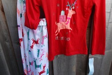 NEW Cat  Jack 2 Piece Pajama Set reindeer Soft Christmas Size 7-8 dal34