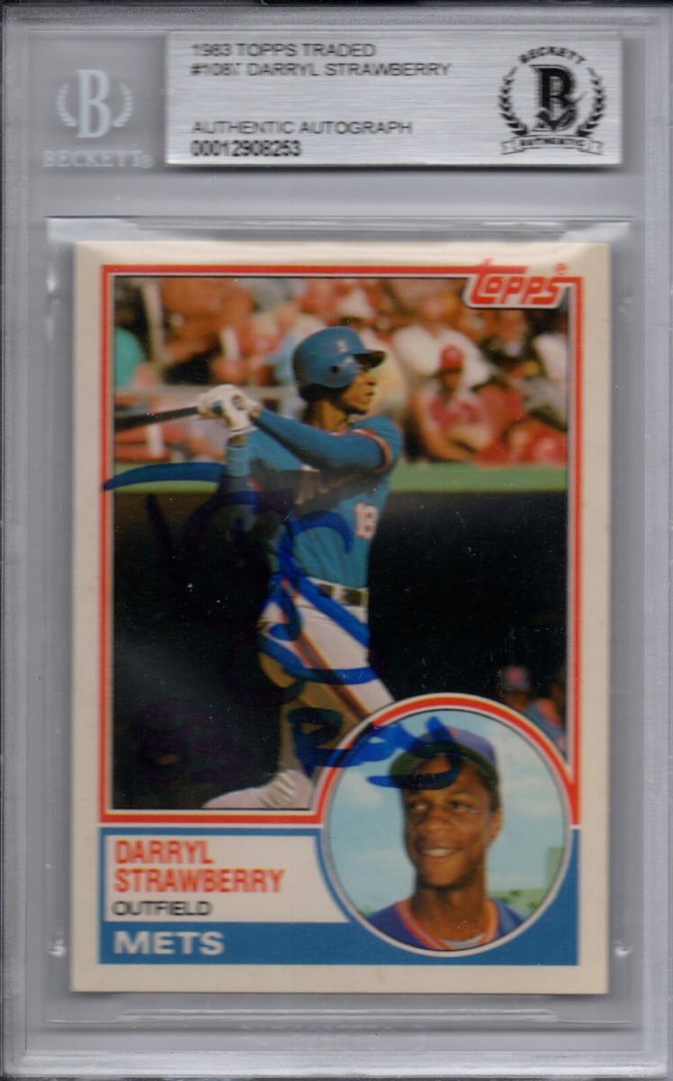 Darryl Strawberry New York Mets 1983 Topps Traded Signed Inscribe