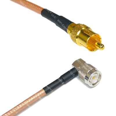 RG400 RCA MALE to TNC Male Angle RF Cable FAST-SHIP LOT