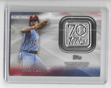 2021 Topps Baseball Series One Steve Carlton 70TH Anniversary Logo Patch Card