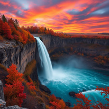 Digital Picture of Beautiful Waterfall printable file