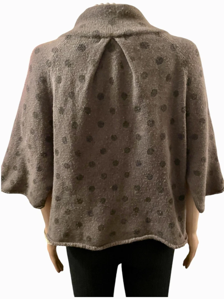 Blusa de lã vintage Laura Ashley bolsos botões bolinhas preppy grunge M - Imagem 4 de 4