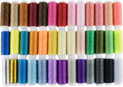  39X Nähgarn Polyester Multi Farben Set 200 Yard Sewing Thread Nähset
