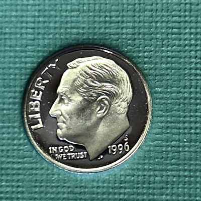 1996 S PROOF CLAD ROOSEVELT DIME FROM PROOF SET - FREE SHIPPING
