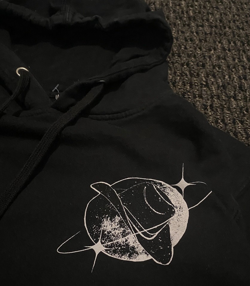 Kacey Musgraves Small Black Space Cowboy Hoodie Black And White