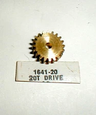 20 Tooth Thick Brass Pinion Gear .093" Shaft for 36D Slot Car Motor 48 Pitch NOS