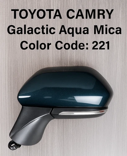NEW AQUA BLUE Driver Side Mirror fits 2018-21 Toyota Camry Heat, Signal, BSM