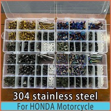 192PCS Stainless steel Fairing Bolt Bodywork Screws Kit For HONDA Motorcycle NEW