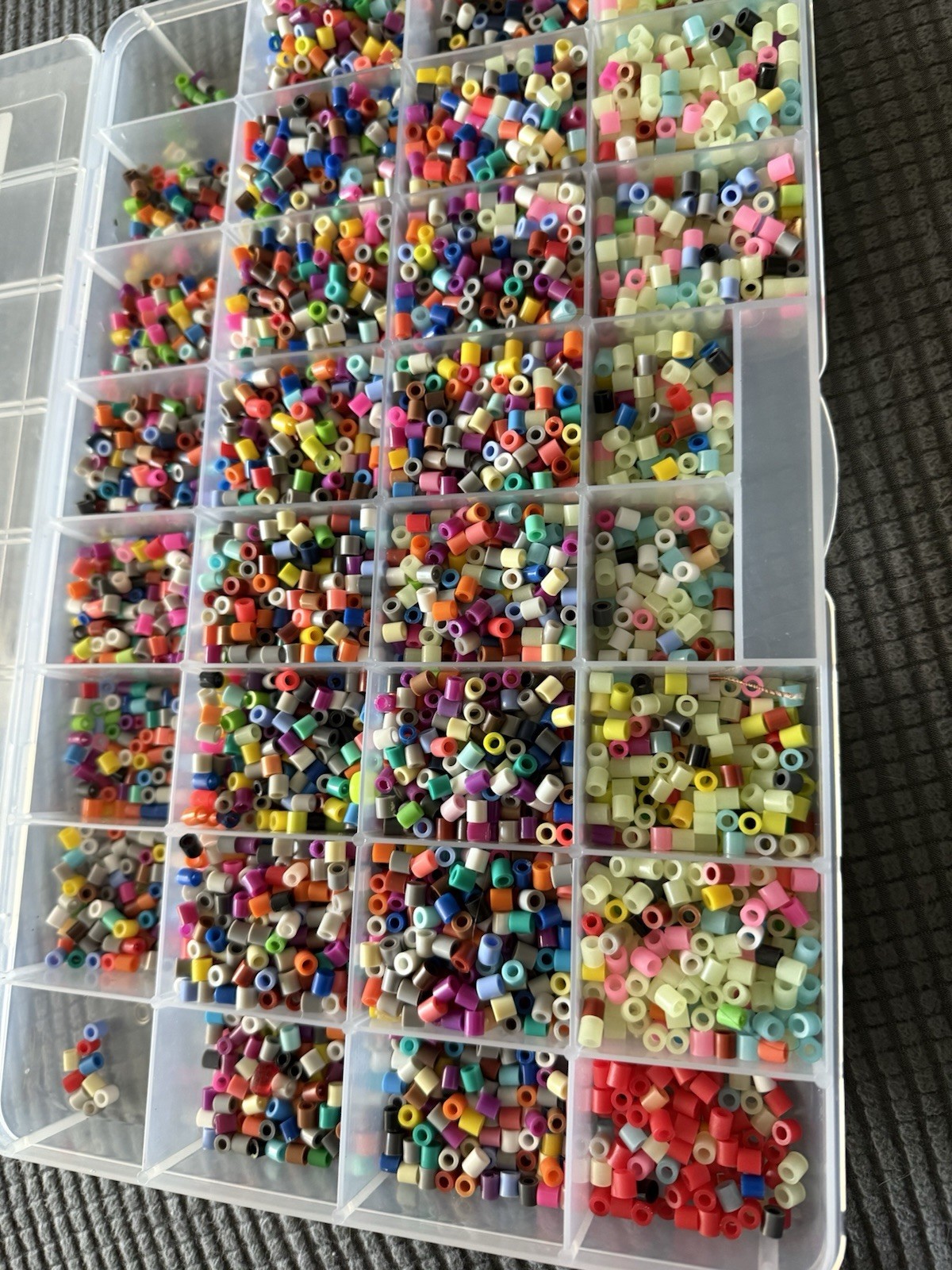 Beads - Storage Boxes - Huge Lot 6 Boxes Beads For Jewelery